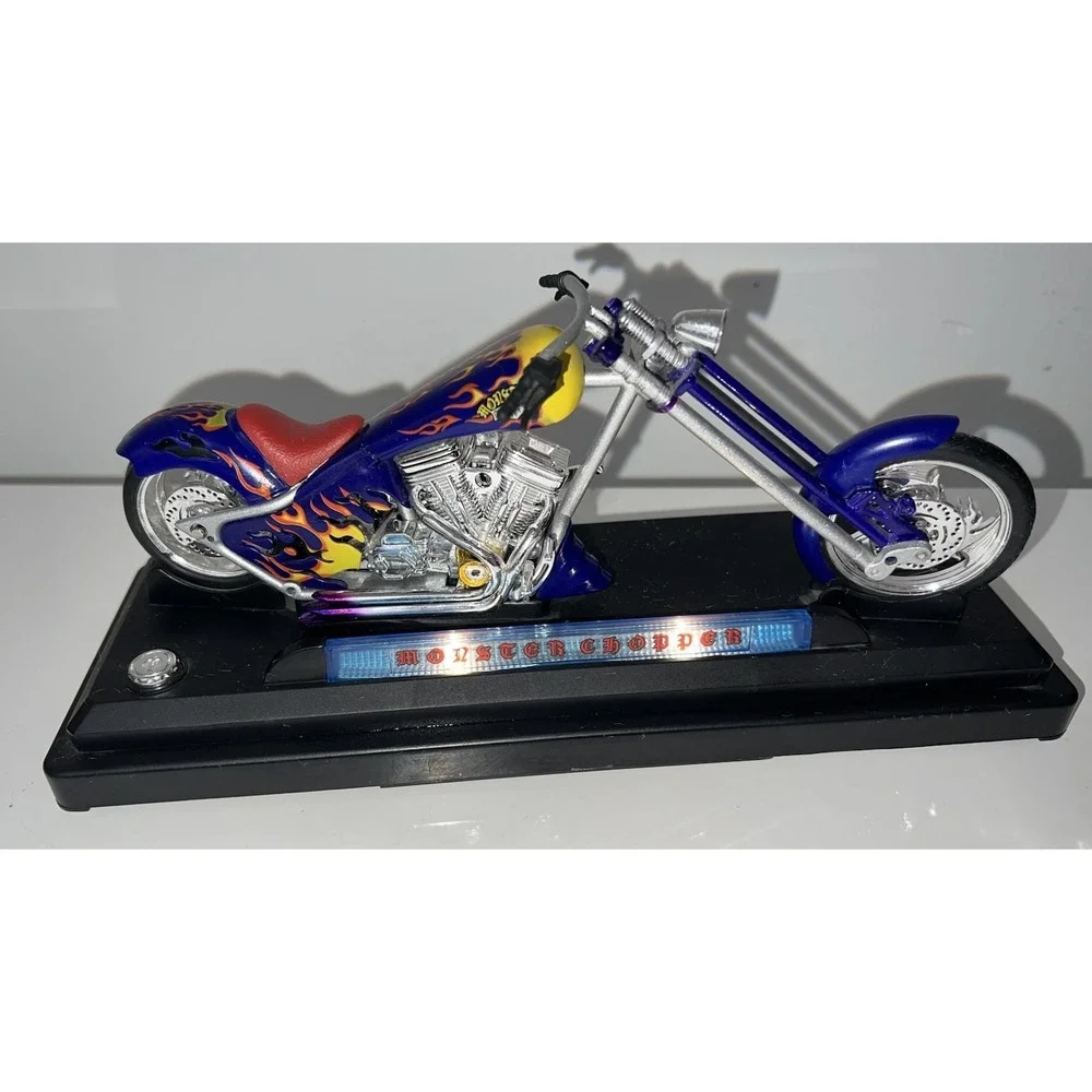 1/12 SCALE BOLEY DIECAST GREY FLAME CHOPPER LIGHT/SOUND(5/#0)